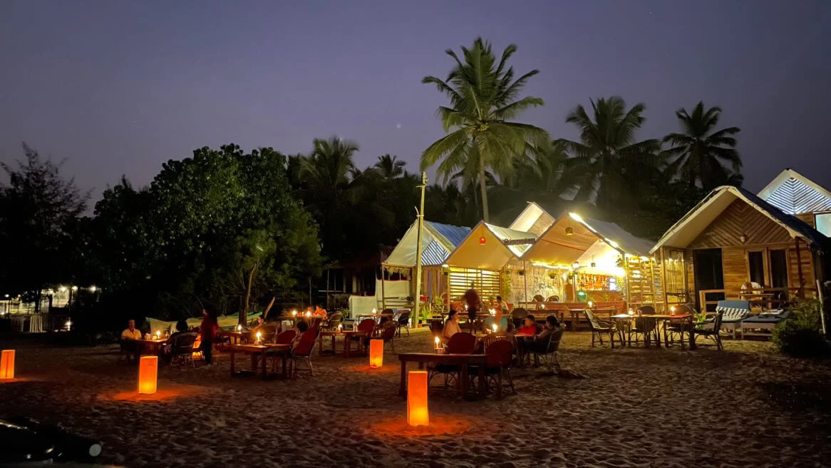 Night, Beach, People, Restaurant, Candle Light - DuckNChill Resort